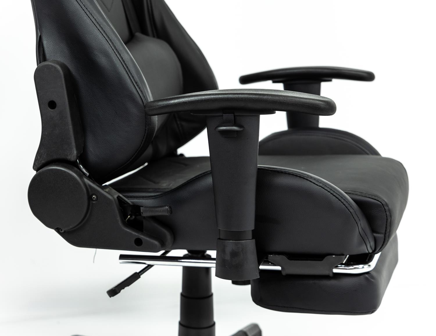 Ergonomiczne fotel gamingowy z podnóżkiem - podłokietniki