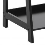 Wally wall unit wood lacquered black, shelf 5 pcs L:63 W:40 H:180 cm
