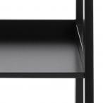 Wally wall unit wood lacquered black, shelf 5 pcs L:63 W:40 H:180 cm