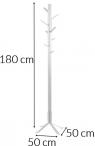 Actona Vinson minimalistyczny wieszak na ubrania srebrny 180 cm