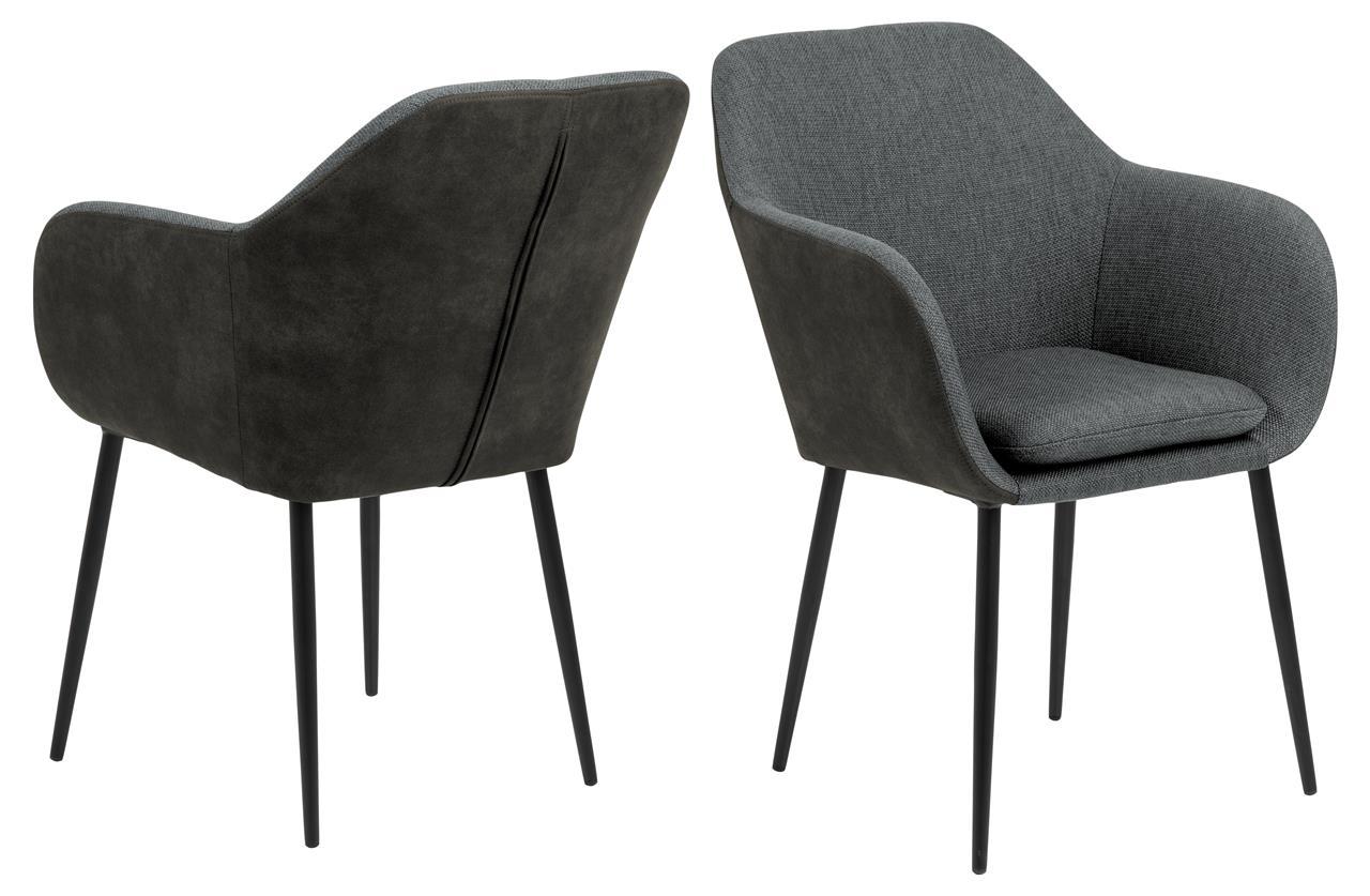 fotel Emilia Actona szare tapicerowane