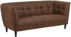 Actona sofa pikowana do salonu na drewnianych nóżkach