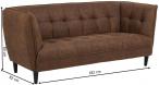 Jonna 2,5-seater sofa Preston fabric camel 24, legs rubber wood, black painted