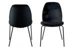 Carmen dining chair VIC fabric black 69AC, 4 legs powder coated, black, box/ 2 pcs