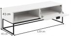 Actona szafka RTV Kobe biała 120x41x41 cm industrialna