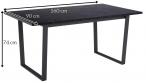 Actona Amble stół do salonu czarny 160x90x74 marmur