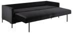 Czarna sofa Leknes Actona elegnacka welurowa