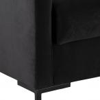 Czarna sofa Leknes Actona elegnacka welurowa