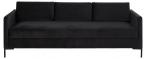 Czarna sofa Leknes Actona elegnacka welurowa