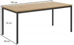 Stół do jadalni 180x90 loft Seaford Actona