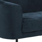 Actona Biloxi trzyosobowa sofa glamour granatowa elegancka