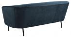 Actona Biloxi trzyosobowa sofa glamour granatowa elegancka