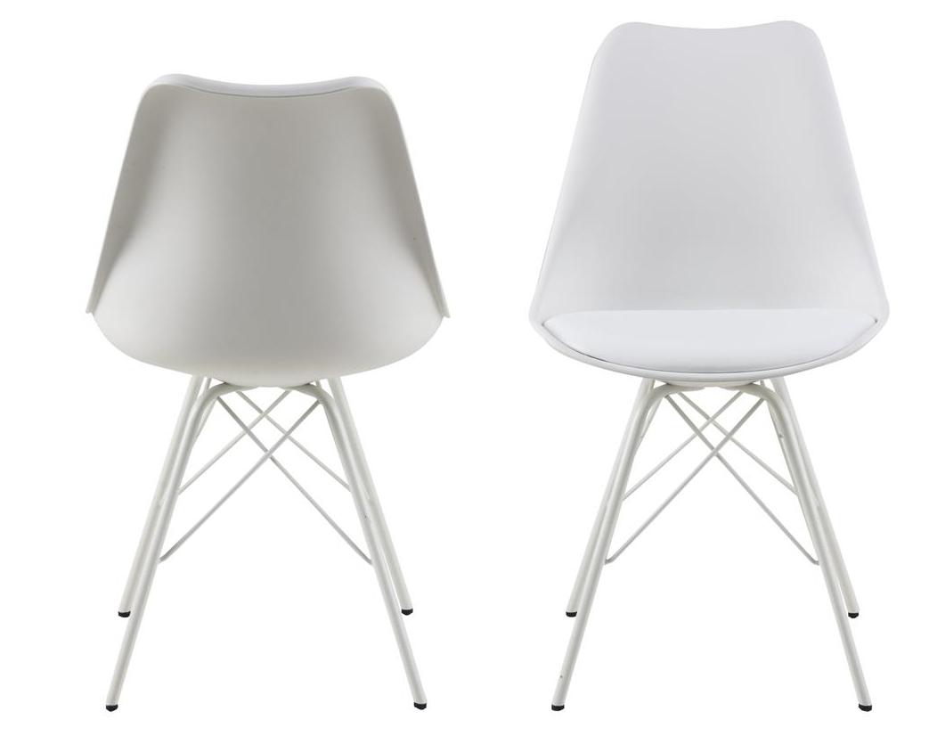 białe krzesła Actona