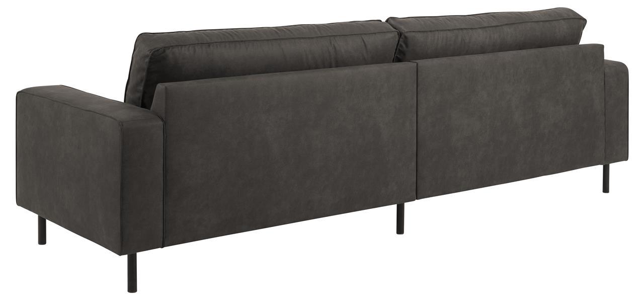 Actona Ciemnoszara sofa na nóżkach Jesolo 3 osobowa - Meblobranie.pl