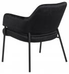 Actona Lima czarny fotel tapicerowany 64x76 cm