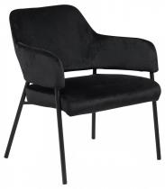 Actona Lima czarny fotel tapicerowany 64x76 cm