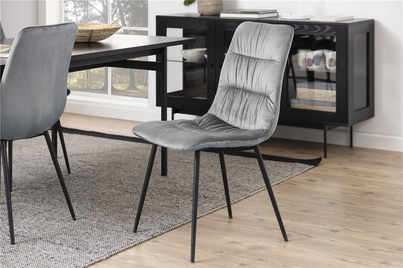 krzesło lilian ciemnoszare welurowe actona