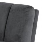 Actona Tampa 3-osobowa sofa do salonu welurowa ciemnoszara 220 cm
