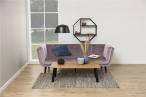 Actona sofa do salonu welurowa trzyosobowa 220 cm brudny róż