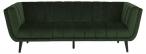 Tampa 3-seater sofa VIC fabric forest green 68AC, pocket springs, legs rubber wood, black painted