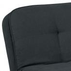 Actona Tampa sofa trzyosobowa w stylu glamour na czarnych nóżkach