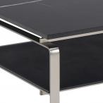 Actona stolik kawowy Treeni 130x72 cm czarny blat marmur