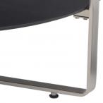 Stolik kawowy Treeni Ø90x45 cm czarny blat marmur