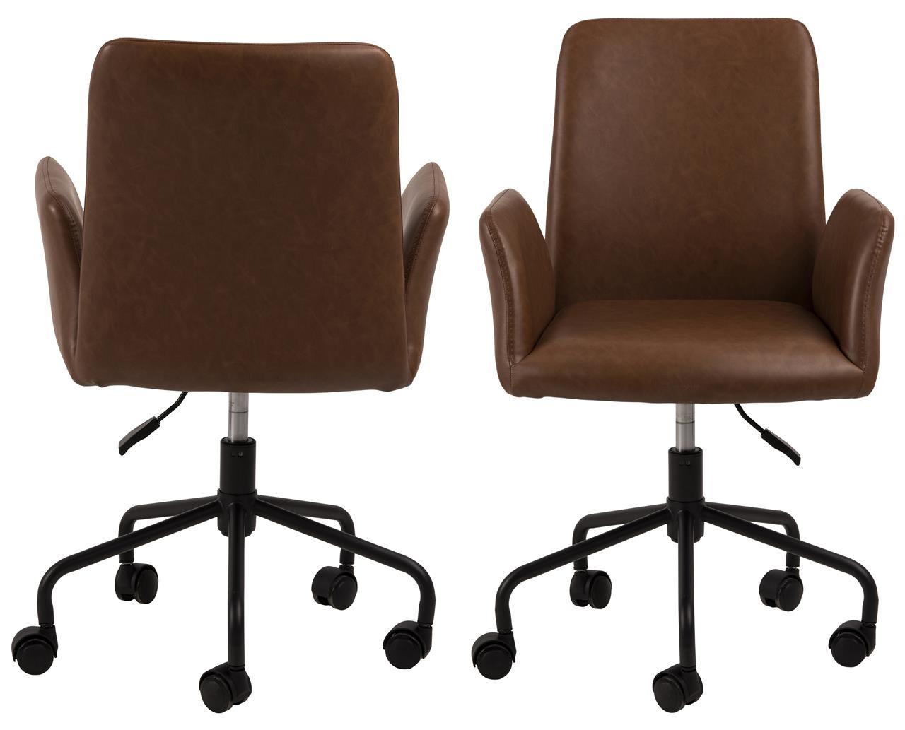 fotel Actona naya brązowy biurowy obrotowy