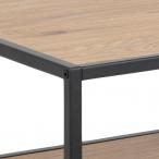 Prostokątny stolik kawowy z półką loft Seaford Actona 120x60 cm