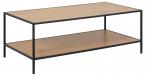 Prostokątny stolik kawowy z półką loft Seaford Actona 120x60 cm