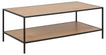 Prostokątny stolik kawowy z półką loft Seaford Actona 120x60 cm