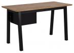 Actona Brighton biurko drewniane z szufladami czarne nogi 130x60x75