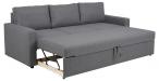 Sacramento sofa rozkładana Malmo jasnoszara tapicerka