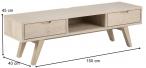 Drewniana szafka RTV A-Line Actona 150x40x45