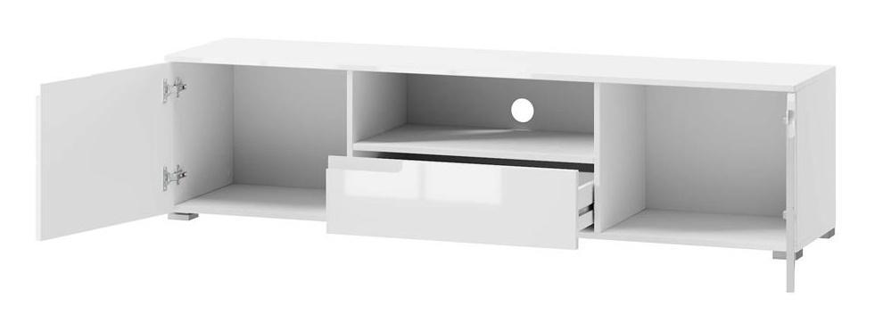 Szafka RTV Selene 09 Szynaka meble - biały połysk