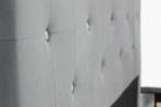 Szare łóżko pikowane Rotti 140x200cm