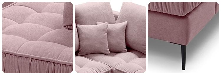 różowy narożnik pikowany