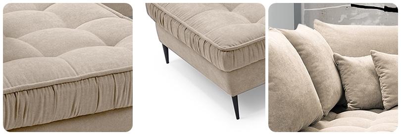 siedzisko, nóżki, poduszki