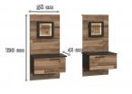 Komplet szafek nocnych w stylu industrialnym