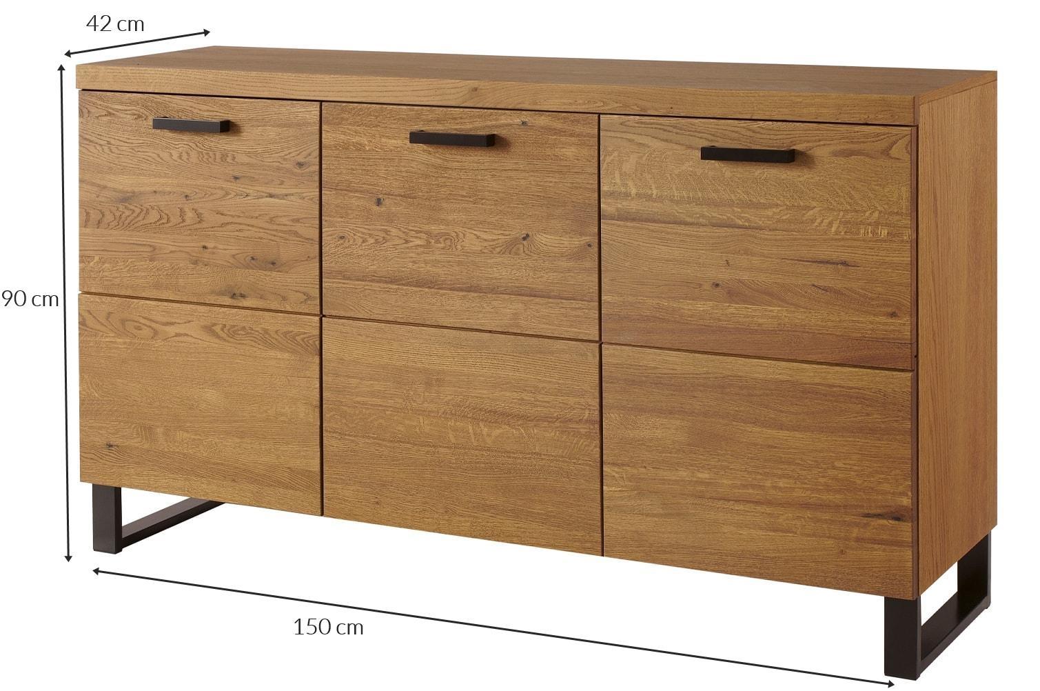 Komoda z litego drewna dębowego