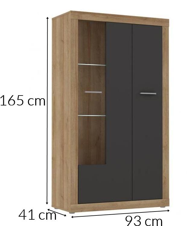 Drewniana witryna do jadalni