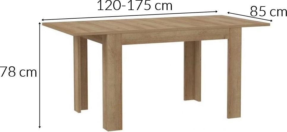 stół rozkładany dąb riviera