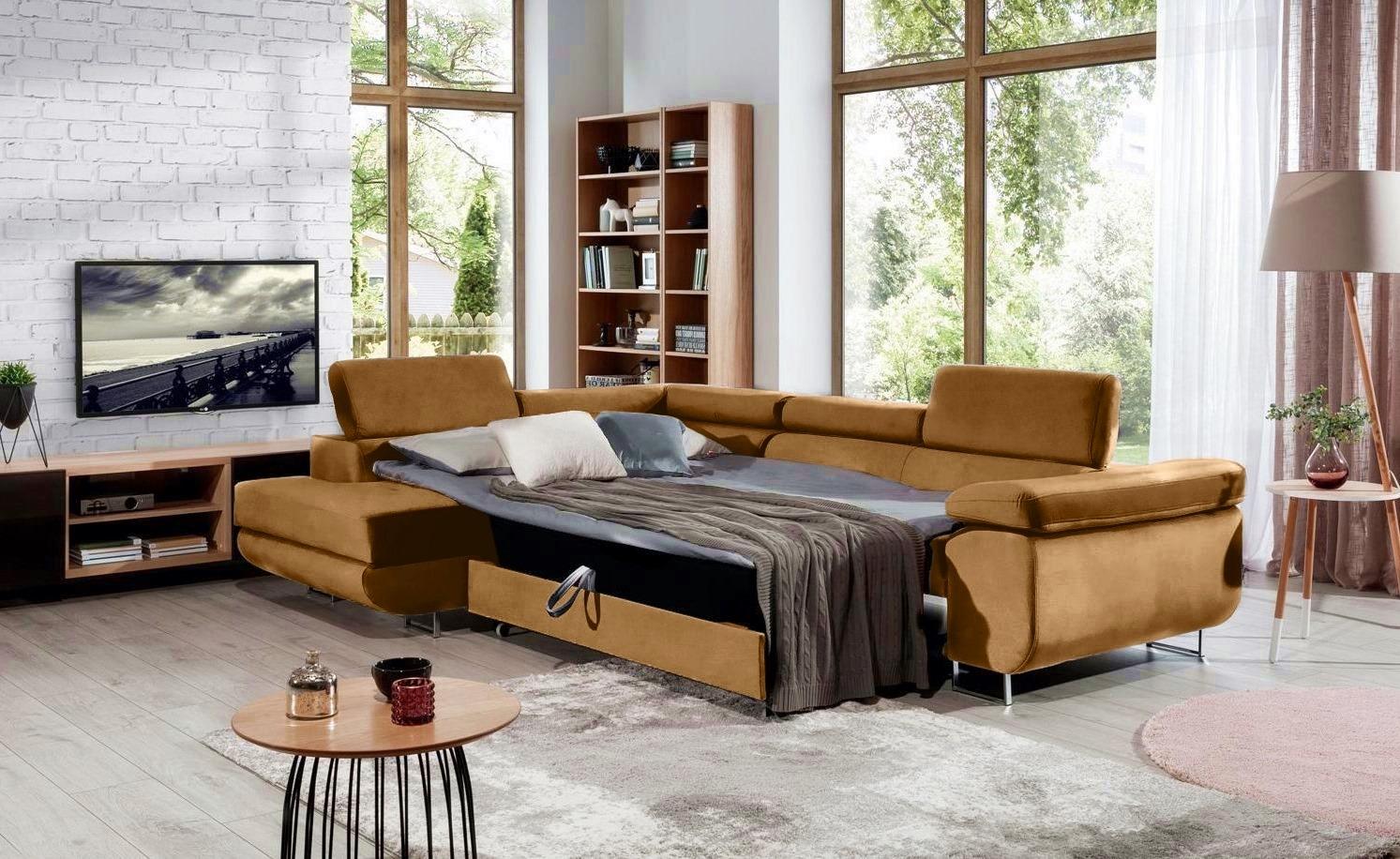 Powierzchnia spania rozkładanego narożnika