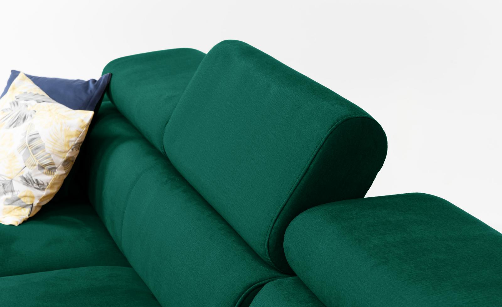 regulowane podnoszone zagłówki w narożniku