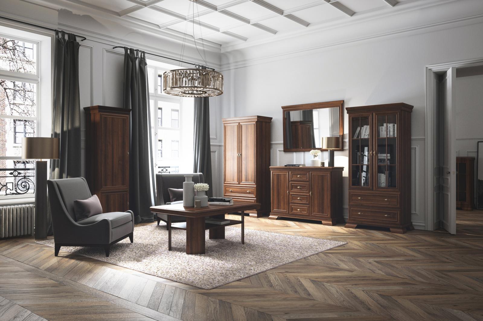 salon z dwudrzwiową szafą na ubrania Kora KS1