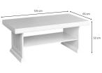 Stolik kawowy z półką 125x65x53 cm Kora KL2