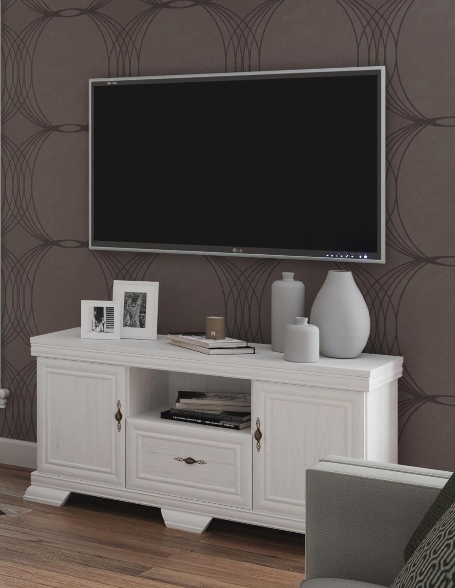 stolik RTV biały Kora KRT2 gała meble