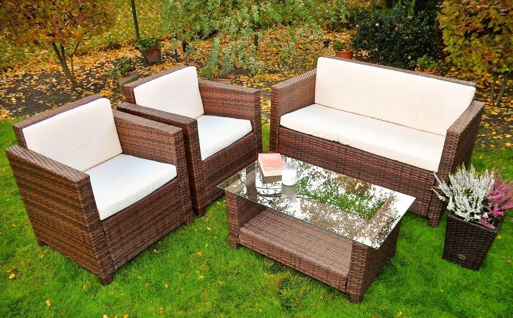 Zestaw mebli technorattan Calmo brązowy