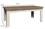 Stolik kawowy Royal LN 2 125x65 sosna andersen