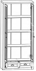 Biała witryna do salonu Prowansja W2S w stylu prowansalskim 198x90x43